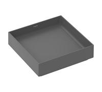 hansgrohe Xuniva evo E lavabo sobre encimera 400/400, sin agujero para grifo ni rebosadero, 60324760, Color: Gris pizarra mate