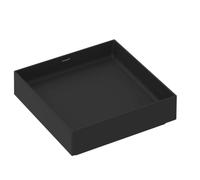 hansgrohe Xuniva evo E lavabo sobre encimera 400/400, sin agujero para grifo ni rebosadero, 60324670, Color: negro mate