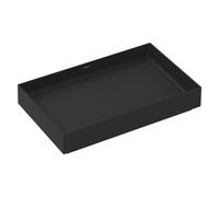 hansgrohe Xuniva evo E lavabo sobre encimera 650/400, sin agujero para grifo ni rebosadero, 60326670, Color: negro mate