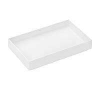 hansgrohe Xuniva evo E lavabo sobre encimera 650/400, sin agujero para grifo ni rebosadero, 60326700, Color: Blanco mate