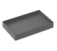 Hansgrohe Xuniva Evo E - Lavabo sobre encimera, 65x40 cm, sin rebosadero, sin orificio para grifería, gris mate 60326760