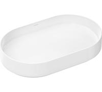 hansgrohe Xuniva evo U Lavabo sobre encimera 650/400, sin agujero para grifería ni rebosadero, SmartClean, HygieneEffect, blanco, 63009450