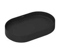 hansgrohe Xuniva evo U lavabo sobre encimera 650/400, sin agujero para grifo ni rebosadero, 60325670, Color: negro mate