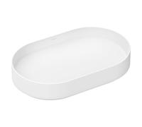 hansgrohe Xuniva evo U lavabo sobre encimera 650/400, sin agujero para grifo ni rebosadero, 60325700, Color: Blanco mate