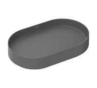 hansgrohe Xuniva evo U lavabo sobre encimera 650/400, sin agujero para grifo ni rebosadero, 60325760, Color: Gris pizarra mate