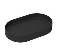 Hansgrohe Xuniva Evo U - Lavabo sobre encimera, 65x40 cm, sin rebosadero, sin orificio para grifo, negro mate 60325670