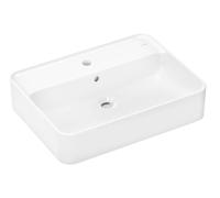 Hansgrohe Xuniva Q - Lavabo para encimera, 60x45 cm, con rebosadero, orificio para grifo, blanco 60172450