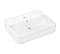 Hansgrohe Xuniva Q - Lavabo sobre encimera, 60x45 cm, con rebosadero, agujero para grifo, SmartClean, blanco 61082450