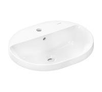 hansgrohe Xuniva U lavabo encastrado, SmartClean, con rebosadero, 1 agujero para grifo, 550x450mm, blanco, 61064450