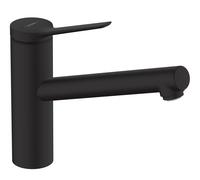 Hansgrohe Grifo de cocina Zesis M33 - Monomando ComfortZone 150 mm, proyección 220 mm, negro mate