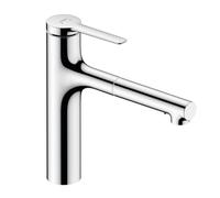 Hansgrohe Zesis M33 - Grifo de fregadero 160, con ducha extraíble, sBox lite, cromo 74804000
