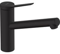 hansgrohe Zesis M33 Grifo monomando de cocina 150, 1 tipo de chorro, negro mate, 74802670