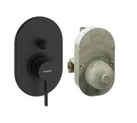 Hansgrohe Zesis S - Grifo empotrado para 2 dispositivos, con cuerpo de montaje, negro mate 74418670