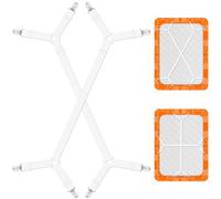Hanyousheng 2 Piezas Sujeta Sabanas Bajeras, Pinzas Sujeta Sabanas con Clips de Metal, Ajustables Elásticos Correas Cama Clips, Sujetadores para Sábanas, Tensor de Sábanas Ajustable para Sofás