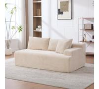 HaoChrymec Sofá Modular de Chenilla con Espuma 30D, para Salón, Marfil, 2 Plazas, 27.7kg