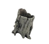 Haodream Macetero de resina artificial de madera flotante, color gris | Macetas naturales para fresas, plantas pequeñas, arreglos florales para decoración del hogar, imitación creativa