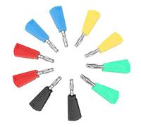 Haofy 10 Piezas P3002 4 Mm Conector de Clavija de Plátano Niquelado Poste de Unión de Sonda de Prueba, Buena Tecnología, a Prueba de Oxidación, Máxima Transferencia de Señal, Ideal para Soldar, Rojo