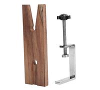 Haofy Abrazadera de Pasador de Banco con Ranura en V, Herramienta de Joyería de Hierro y Madera, Abrazadera sin Perforación en la Mesa para Tareas de Pulido y Aserrado, Superficie de Trabajo Segura