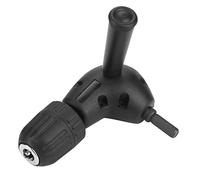 Haofy Adaptador de ángulo Recto de 3/8" Accesorio para Taladro Eléctrico de 90 Grados Portabrocas sin Llave para Espacios Reducidos y Trabajo Rápido, Color Negro, Vástago Redondo de 9,5 Mm, Se