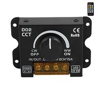 Haofy Atenuador LED Perilla Codificadora de 2 Canales de 360 grados con Control Remoto para Tiras de Luces LED DC 5V-24V, Ajuste de Brillo Suave, Adecuado para Sala de Estar, Dormitorio, Cocina,