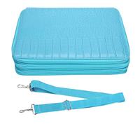 Haofy Bolsa de Almacenamiento de Lápices de Colores, Estuche para Lápices con Cremallera de Gran Capacidad, 252 Agujeros, Accesorios de Pintura, Diseño Exquisito (Blue)