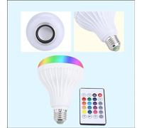 Haofy Bombilla RGB que Cambia de Color Bombilla LED con Altavoz Inalámbrico 12W E27 Control Remoto Bluetooth Luz Regulable Multicolor para Dormitorio, Fiesta, Sala de Estar, Uso Doméstico