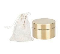 Haofy Brass Pill Container, Outdoor Waterproof Round Shape Brass Box Metal Jewelry Sealed Container Dustproof Moisture Proof Coin Storage Box, Pill Fob Pill