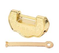 Haofy Candado de Latón Abierto Horizontal Decorativo con Llave, Cerradura de Joyero de Diseño único para Decoración del Hogar