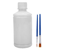 Haofy Cera de Cerámica Resistente a la Cera de Cerámica Blanca de 250ml para Esmalte de Arcilla con 2 Cepillos para Suministros de Artistas de Cocción en Horno