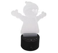 Haofy Colorido Muñeco de Nieve 3D Acrílico Luz Nocturna Reloj Despertador LED Luz Nocturna de Dibujos Animados