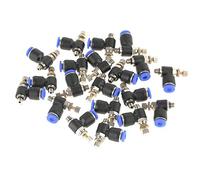 Haofy Conector Rápido Neumático Resistente a Alta Presión Fácil Instalación para Control de Flujo de Aire Tubo de 4 Mm OD M5 Rosca 20 Piezas Negro