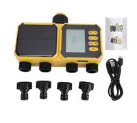 Haofy Controlador de Riego Inteligente con Temporizador de Agua Solar, con Carga USB, IPX5, Resistente a la Lluvia, 2800mAh, para Aspersores de Invernadero de Césped y Jardín
