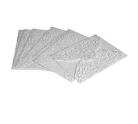 Haofy Elegantes Tarjetas de Invitación de Boda Diseño Floral en Relieve de Lujo Hojas Interiores en Blanco para Personalización de Bricolaje Papel Premium Juego de 10 Perfecto para Ceremonias (004)