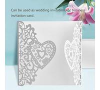 Haofy Elegantes Tarjetas de Invitación de Boda Diseño Floral en Relieve de Lujo Hojas Interiores en Blanco para Personalización de Bricolaje Papel Premium Juego de 10 Perfecto para Ceremonias
