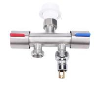 Haofy G1 2 Desviador de Grifo Divisor de Grifo de Control Dual de Acero Inoxidable 304 para RV Cocina Manguera de Jardín Ajuste del Flujo de Agua 120x55 Mm Tamaño Compacto