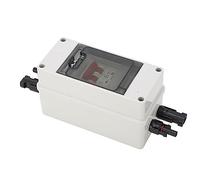 Haofy Interruptor de Desconexión Solar CC, Aislador Fotovoltaico ABS de Policarbonato 500 V 16 A IP65 Caja de Distribución Impermeable, Salida de Entrada de 1 Cadena, Corte de Energía Manual para