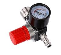 Haofy Interruptor de Presión del Compresor de Aire Regulador de 175 Psi Válvula de Cuatro Vías de Acero Inoxidable ABS Regulador de Aire de 175 Psi con Manómetro para Carpintería Automotriz Garaje