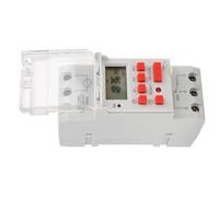 Haofy Interruptor Temporizador Digital, Riel DIN de Plástico Temporizador de 7 Días, 30 A, 85 A 265 V CA, Pantalla LCD, 16 Programas de Encendido y Apagado, Cuenta Regresiva para Control Industrial,