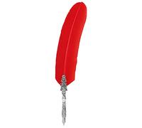 Haofy Juego de Escritura Antiguo con Pluma y 5 Puntas Reemplazables para Entusiastas de la Caligrafía (rojo)