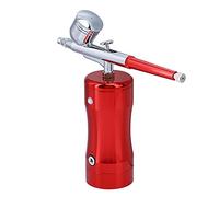 Haofy Kit de Aerógrafo Juego de Aerógrafo de Acero Inoxidable Spray 17 PSI Mini Compresor Portátil de Doble Acción con Atomización Fina para Pintura Artística Pintura de Modelos y Decoración de (rojo)