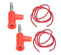 Haofy Kit de Cables de Prueba de Conector Tipo Banana Juego de Conectores Duraderos de 4 Mm para Pruebas Eléctricas, 10 Piezas de Cables de Prueba para Multímetro Juego de de de 1 Mm² para (rojo)