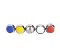 Haofy Kit de Interruptor de Botón de Metal de Reinicio Automático, 12 Mm, 2 A/36 V CC para Reparación de Circuitos (5 Unidades)