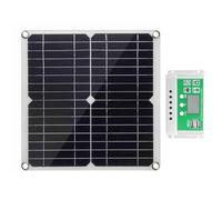Haofy Kit de Panel Solar Monocristalino de 20 W, de Controlador PWM Conversión Eficiente del 22% Salida de 12 V para Carga de Batería de Cobertizo de Yate de RV en Lugares Al Aire Libre