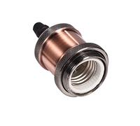 Haofy Lámpara de Casquillo de Cobre de Repuesto de Cerámica Chapada en Aluminio E27 E26 Portalámparas con Interruptor de Cadena de Tracción de 90 a 260 V para Lámpara de Mesa Colgante Decoración del
