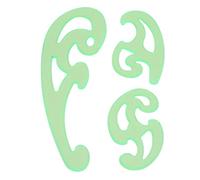 Haofy Plantilla de Dibujo de Plástico con Curvas Redondeadas, Juego de 3 Reglas Flexibles para Artistas, Diseñadores y Estudiantes