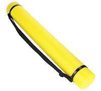 Haofy Tubo de Almacenamiento Extensible, Estuche Telescópico para Dibujo, Soporte para Pósteres de Longitud Ajustable con Tapa Abatible para Obras de Arte, Mapas y Documentos. (Yellow)