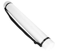 Haofy Tubo de Almacenamiento Extensible, Estuche Telescópico para Dibujo, Soporte para Pósteres de Longitud Ajustable con Tapa Abatible para Obras de Arte, Mapas y Documentos. (White)