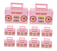 HAPINARY 12 Piezas Cajas Forma de Cassette Retro para Decoraciones de Fiestas Musicales de Recipientes Temáticos para Eventos Fiestas
