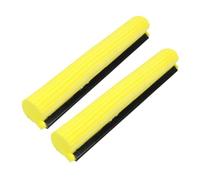 HAPINARY 2 Piezas Repuesto de Cabezal de Trapeador de Esponja Rodillo Amarillo para Limpieza de Suelos de Madera y Baldosas, Fácil Instalación y Resistente