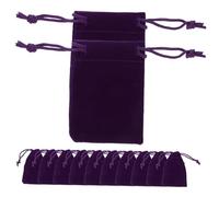 HAPINARY Bolsa de Embalaje de Joyas Cordón Púrpura, 50 Unidades, de Terciopelo Suave, Portátil y Elegante para Guardar Collares y Pendientes en Bodas